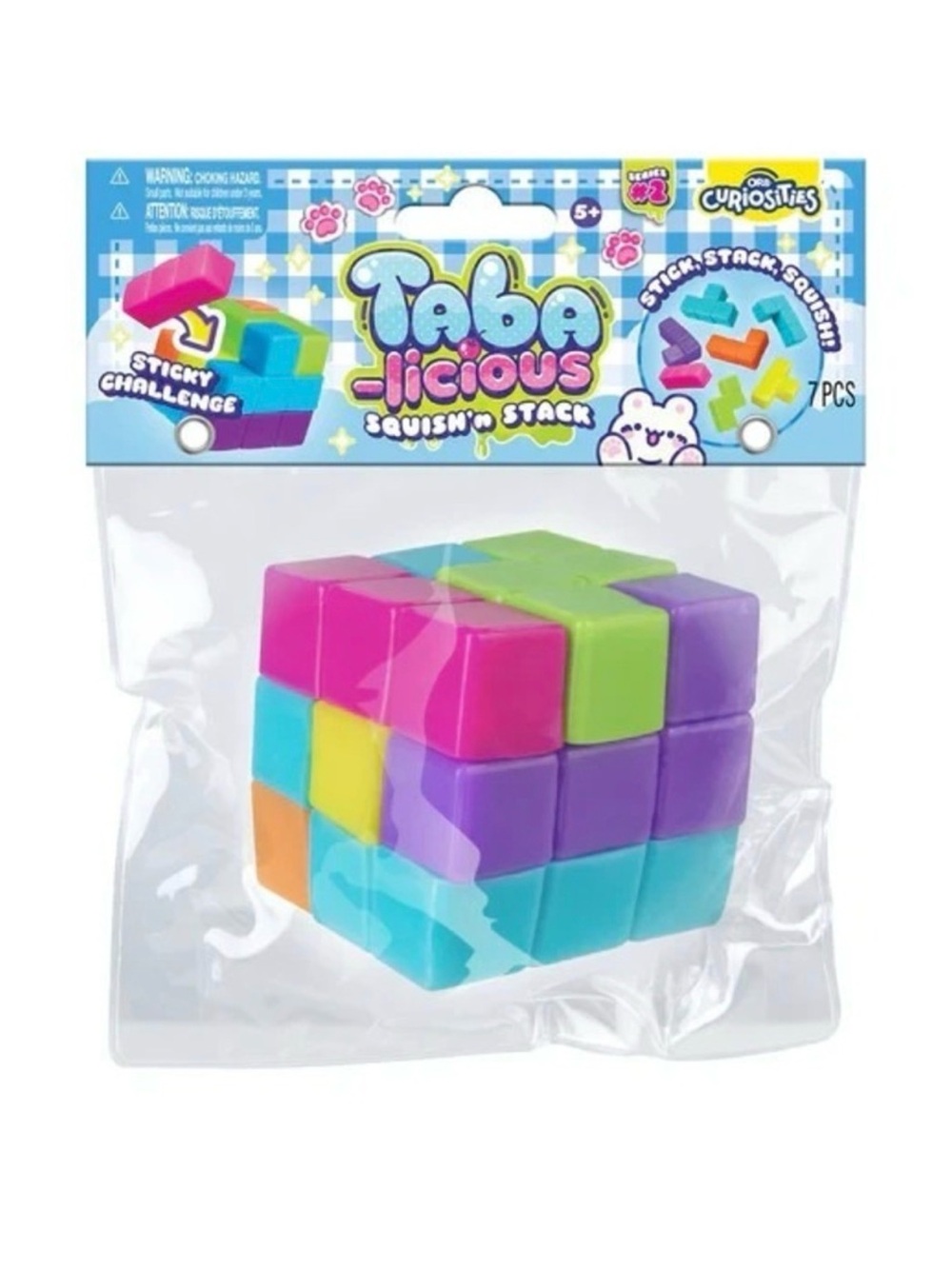 Tabalicious Squish'n Stack Puzzle Cube - Multi Color